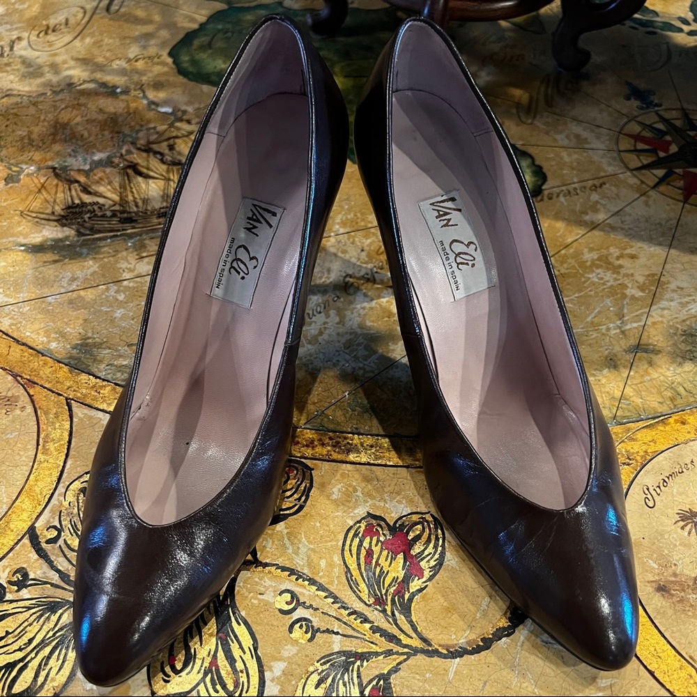 VANELI Brown Leather Heels